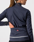 CASTELLI Kolarska ocieplana kurtka - GO LADY WINTER - niebieski