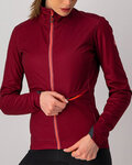 CASTELLI Kolarska ocieplana kurtka - GO LADY WINTER - bordowy
