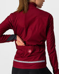 CASTELLI Kolarska ocieplana kurtka - GO LADY WINTER - bordowy