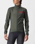 CASTELLI Kolarska kurtka przeciwwiatrowa - SQUADRA STRECH LADY - zielony