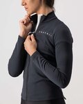 CASTELLI Zimowa koszulka kolarska z długim rękawem - SINERGIA 2 LADY WNT - antracyt