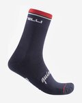 CASTELLI Kolarskie klasyczne skarpetki - QUINDICI SOFT MERINO - niebieski