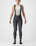 CASTELLI Długie spodnie kolarskie z szelkami - VELOCISSIMA DT LADY - czarny