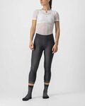 CASTELLI Kolarskie spodnie 3/4 bez szelek - VELOCISSIMA THERM W - czarny