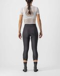 CASTELLI Kolarskie spodnie 3/4 bez szelek - VELOCISSIMA THERM W - czarny