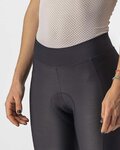 CASTELLI Kolarskie spodnie 3/4 bez szelek - VELOCISSIMA THERM W - czarny
