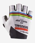 CASTELLI Kolarskie rękawiczki z krótkimi palcami - SOUDAL QUICK-STEP 23 - biały