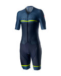 CASTELLI Kombinezon kolarski - SANREMO 4 SPEED - niebieski