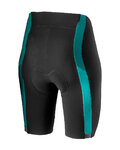 CASTELLI Krótkie spodnie kolarskie bez szelek - VELOCISSIMA 2 LADY - turkusowy/czarny