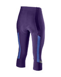 CASTELLI Kolarskie spodnie 3/4 bez szelek - VELOCISSIMA 2 LADY - fioletowy