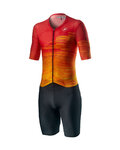 CASTELLI Kombinezon kolarski - PR SPEED - czerwony/czarny