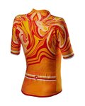 CASTELLI Koszulka kolarska z krótkim rękawem - CLIMBER'S 2.0 LADY - żółty/pomarańczowy