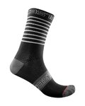CASTELLI Kolarskie klasyczne skarpetki - SUPERLEGGERA 12 LADY - biały/czarny/szary