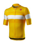CASTELLI Koszulka kolarska z krótkim rękawem - LA MITICA - żółty/biały