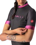 CASTELLI Koszulka kolarska z krótkim rękawem - GRADIENT LADY - antracyt