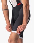CASTELLI Krótkie spodnie kolarskie z szelkami - COMPETIZIONE KIT - czarny/srebrny
