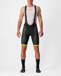 CASTELLI Krótkie spodnie kolarskie z szelkami - COMPETIZIONE KIT - żółty/czarny