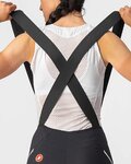 CASTELLI Krótkie spodnie kolarskie z szelkami - VELOCISSIMA 3 LADY - czarny