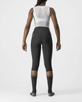 CASTELLI Kolarskie spodnie 3/4 bez szelek - VELOCISSIMA 3 LADY - czarny/srebrny
