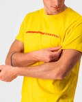CASTELLI Kolarska koszulka z krótkim rękawem - VENTAGLIO TEE - żółty