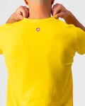 CASTELLI Kolarska koszulka z krótkim rękawem - VENTAGLIO TEE - żółty