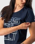 CASTELLI Kolarska koszulka z krótkim rękawem - BELLAGIO TEE LADY - niebieski