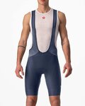 CASTELLI Krótkie spodnie kolarskie z szelkami - ENDURANCE 3 - niebieski