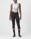 CASTELLI Kolarskie spodnie 3/4 bez szelek - VELOCISSIMA 3 LADY - czarny