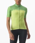 CASTELLI Koszulka kolarska z krótkim rękawem - VELOCISSIMA LADY - zielony/żółty