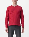 CASTELLI Letnia koszulka kolarska z długim rękawem - TRAIL TECH 2 - czerwony
