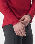 CASTELLI Letnia koszulka kolarska z długim rękawem - TRAIL TECH 2 - czerwony