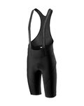 CASTELLI Krótkie spodnie kolarskie z szelkami - VELOCISSIMO IV - czarny/biały