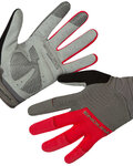 Kolarskie rękawiczki z długimi palcami - HUMMVEE PLUS II - szary/czerwony