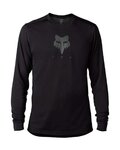 FOX Letnia koszulka kolarska z długim rękawem - RANGER TRU DRI - czarny