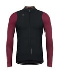 GOBIK Zimowa koszulka kolarska z długim rękawem - PACER BLEND - kość słoniowa/czarny/bordowy
