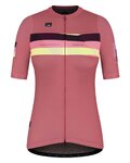 GOBIK Koszulka kolarska z krótkim rękawem - STARK LADY - bordowy/różowy/żółty