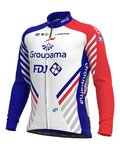 ALÉ Zimowa koszulka kolarska z długim rękawem - GROUPAMA FDJ 20 WNT - czerwony/biały/niebieski