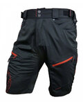 HAVEN Krótkie spodnie kolarskie bez szelek - NAVAHO SLIMFIT - czarny/czerwony