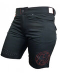 HAVEN Krótkie spodnie kolarskie bez szelek - AMAZON LADY - czarny/czerwony