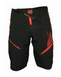 HAVEN Krótkie spodnie kolarskie bez szelek - ENERGIZER - czerwony/czarny