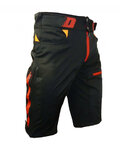 HAVEN Krótkie spodnie kolarskie bez szelek - SINGLETRAIL HMS - czarny/czerwony