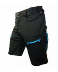 HAVEN Krótkie spodnie kolarskie bez szelek - NAVAHO SLIMFIT - czarny/niebieski