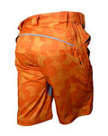HAVEN Krótkie spodnie kolarskie bez szelek - CUBES NEO - pomarańczowy