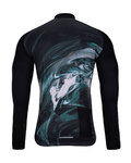 HOLOKOLO Zimowa koszulka kolarska z długim rękawem - RIVERSIDE WINTER  - kolorowy/niebieski/czarny