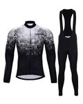 HOLOKOLO Zimowa kolarska koszulka i spodnie - POLAR WINTER  - biały/czarny