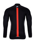 HOLOKOLO Zimowa koszulka kolarska z długim rękawem - OBSIDIAN WINTER  - czarny/czerwony