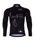 HOLOKOLO Zimowa koszulka kolarska z długim rękawem - BLACK OUT WINTER - czarny