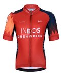 BONAVELO Koszulka kolarska z krótkim rękawem - INEOS 2025 KIDS - czerwony/niebieski