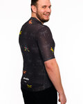 HOLOKOLO Koszulka kolarska z krótkim rękawem - DRAGONFLIES ELITE - czarny