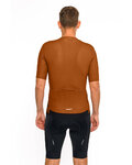 HOLOKOLO Krótka koszulka kolarska i spodenki - VICTORIOUS - brązowy/czarny